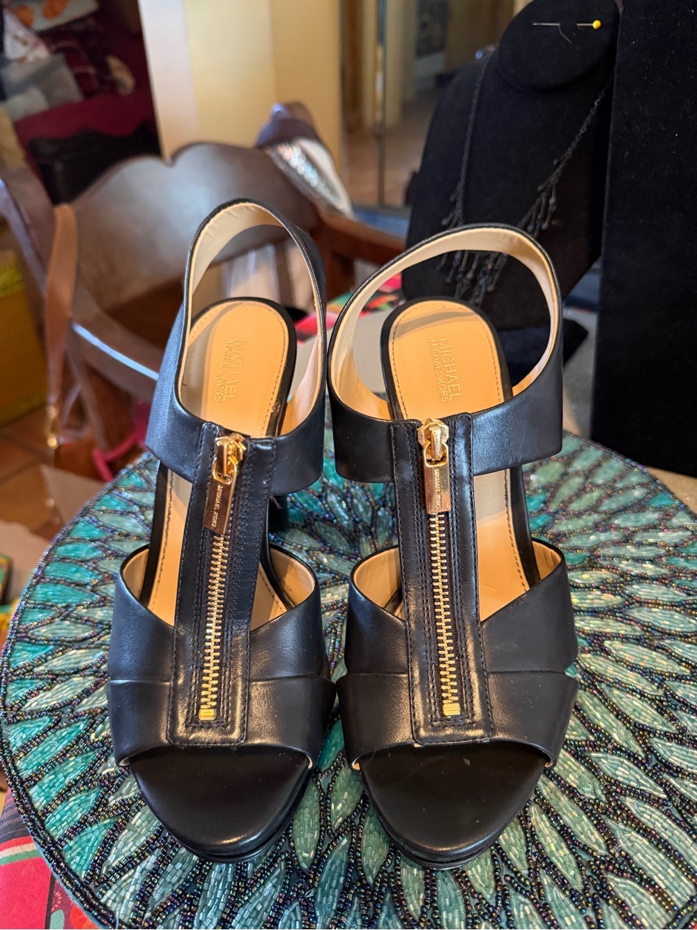 Berkeley T-Strap Platform Dress Sandals MK